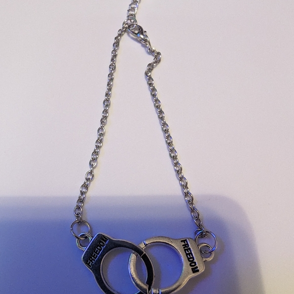 Fashion Handcuffs freedom single layer antique silver ankle bracelet - Picture 11 of 13